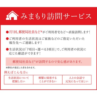 郵便局のみまもりサービス「みまもり訪問サービス」(6ヶ月)|22_nyb-010601