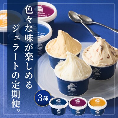 生乳ジェラートセット　3か月定期便(合計36個)ミルク ラムレーズン キャラメル 限定フレーバー