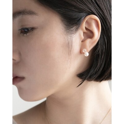 HARIO ピアス スノーパール K10[HAPR-SP-002P-K10] | 耐熱 _FM55