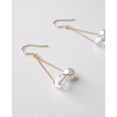 HARIO ピアス スフィア FP HAFP-SH-P | 耐熱 ガラス アクセサリー _FU06