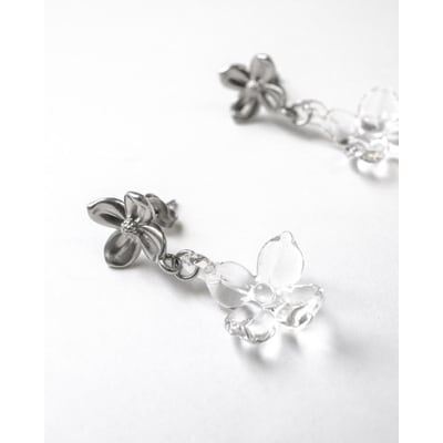 HARIO ピアス ハナタバ HANS-HT-P-TI | 耐熱 ガラス アクセサリー _FU24