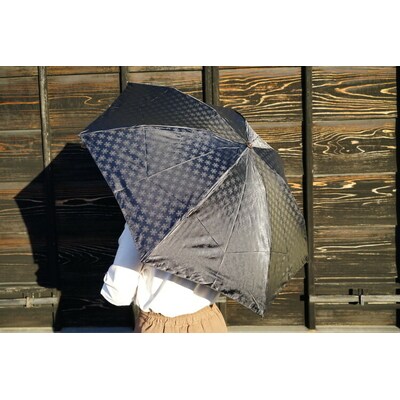 雪華模様の折り畳み傘(サイズ55cm)カラー:ブラック | 傘 かさ 折りたたみ傘 _BL01