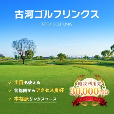 古河ゴルフリンクス 施設利用券 30,000円分(1,000円×30枚) ※着日指定可 _DP19