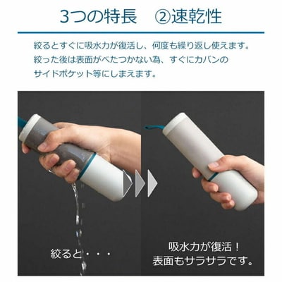【ライトグレー】STTA スティックタイプ | タオル 吸水 水滴 携帯 手軽 日用品 _BW07