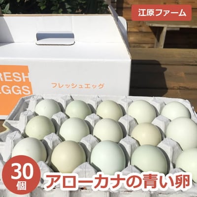 江原ファーム アローカナの青い卵 30個 割れ補償 | 卵 30個 玉子 たまご _AG01