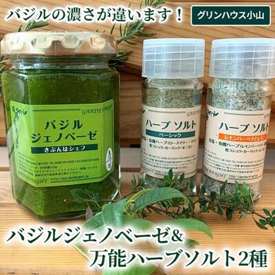 バジルの濃さが違います!バジルジェノベーゼ&万能ハーブソルト2種 | バジルソース _CI01