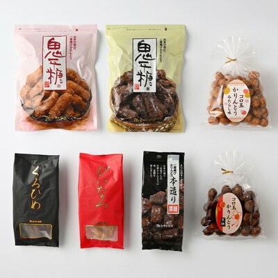 お米の油の二度揚げかりんとう 5種+食べきりサイズ2種 (7袋セット) | ミヤト製菓 _EF03