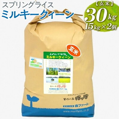 スプリングライス ミルキークィーン (玄米)30kg(15kg×2個) | 米 こめ _BI64