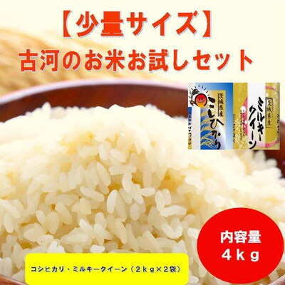 古河のお米お試しセット(コシヒカリ・ミルキークイーン各2kg) ※2025年9月～発送 _DP13