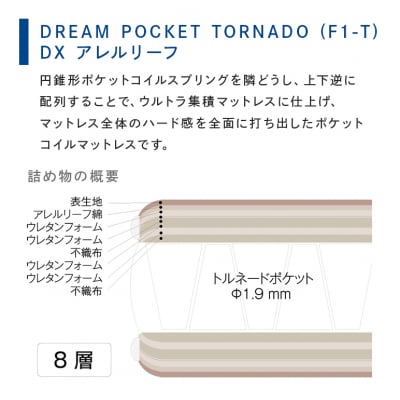 ドリームベッド DREAM POCKET TORNADO DX (D)[No5895-0362]