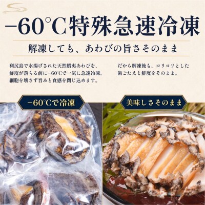 利尻島産 天然蝦夷あわび1kg(冷凍)[No5888-0580]