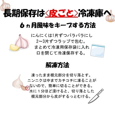 【先行予約】北海道十勝本別町産土付きにんにく白玉王1kgMサイズ