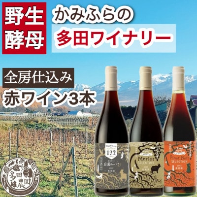 【野生酵母】多田ワイナリーの赤ワイン3本 *かみふらの