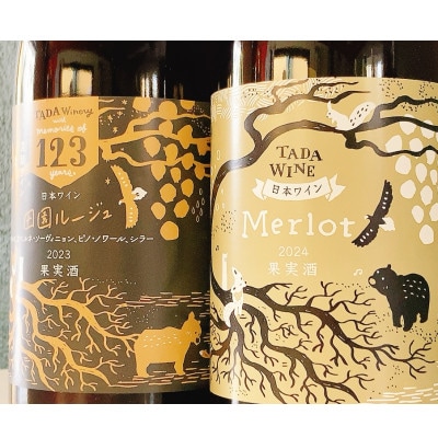 【野生酵母】豊かな果実味 赤ワイン2本 多田ワイナリー●かみふらの