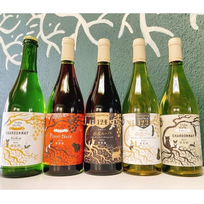 【野生酵母&無濾過】赤白泡ワイン5本 多田ワイナリー