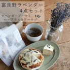 富良野花七曜のラベンダーブーケ・ケーキ・ハーブティ4点セット◆ドライフラワーラベンダーがかわいい♪
