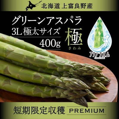 【2026年4月より順次発送予定】北海道上富良野産 アスパラガス3Lサイズ 400g