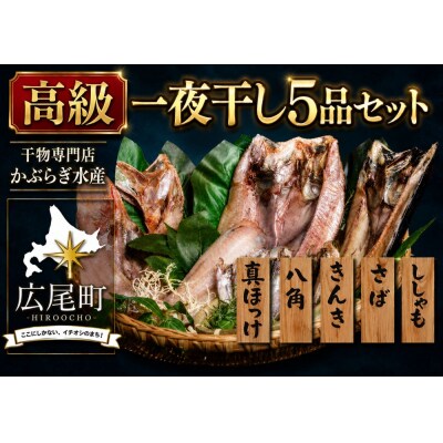 干物専門店かぶらぎ水産の高級一夜干し5品セット(J0032)