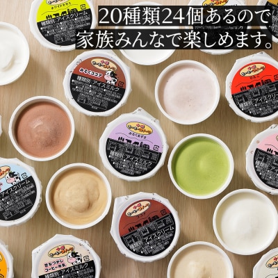 十勝もーもースイーツ ファミリーアイスバラエティセット 80ml×24個(20種) 北海道 スイーツ