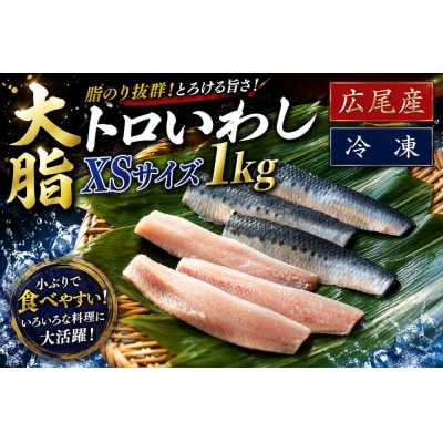 大トロいわし　フィレ　XSサイズ　1kg【ハラール認証済み】(AM0005)
