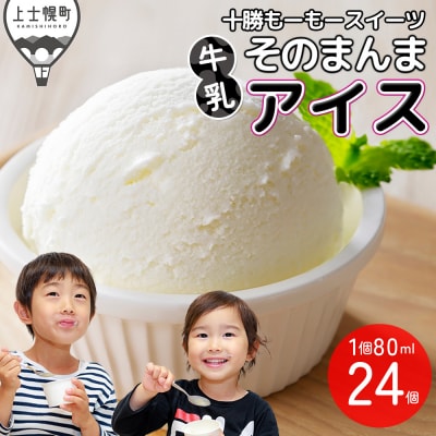 十勝もーもースイーツ 牛乳そのまんま アイス ラベルレス 80ml×24個 北海道 アイスミルク