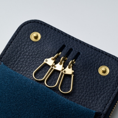 洛景工房 スマートキー2本+アナログキー収納 type Twilight Blue ネイビー