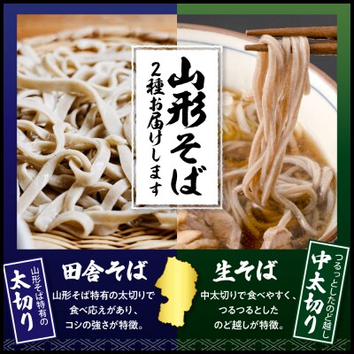 山形そば食べくらべ2種 「6食セット」 山形県 東根市 神町食品提供 hi095-001