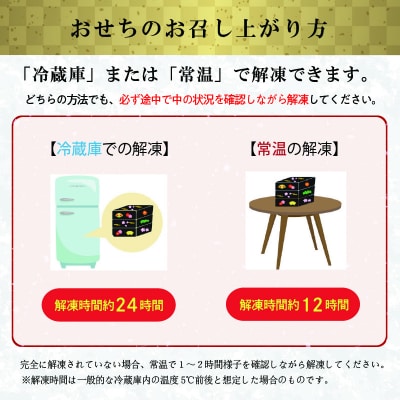 【年内発送】【訳あり】金三こだわりおせち(2段)　おせち2027