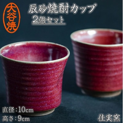 大谷焼 辰砂焼酎カップ ペア