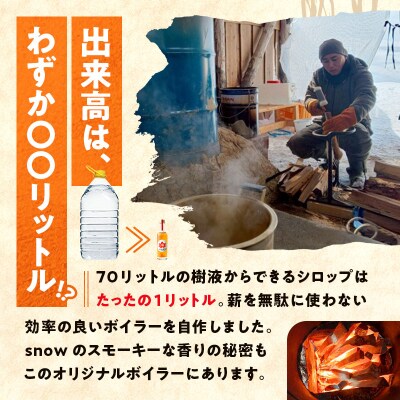 メープルシロップ「snow」(65g)3本セット 国産 北海道 樹液 食品 沼田町 n-0111