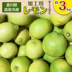 加工用レモン(サイズ混合) 約3kg