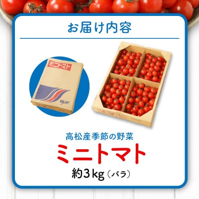 【先行受付2025年】【3月～6月発送】ミニトマト(バラ)　約3kg