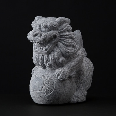 [庵治 石獅子] たま犬 1体(作:神野 淳平)【庵治石産地の職人彫りおろしの一点物】