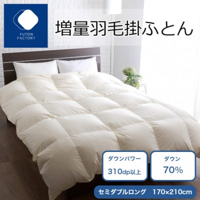 【ふとんファクトリー】 増量羽毛掛けふとん BE ダウン70% 1.4kg DP310 SDL