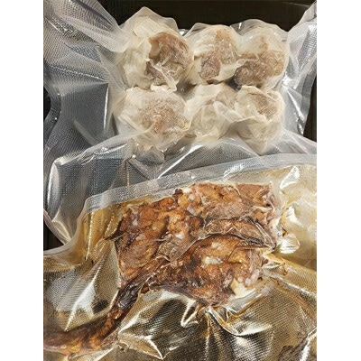 さぬき名物「骨付き鳥」1本/「オリーブ豚焼売」45g×6個