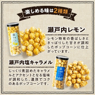 外はカリカリ!中はふんわり!リッチポップコーン　2種セット(瀬戸内レモン&瀬戸内塩キャラメル)