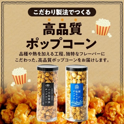 外はカリカリ!中はふんわり!リッチポップコーン　2種セット(小豆島醤油&瀬戸内塩キャラメル)