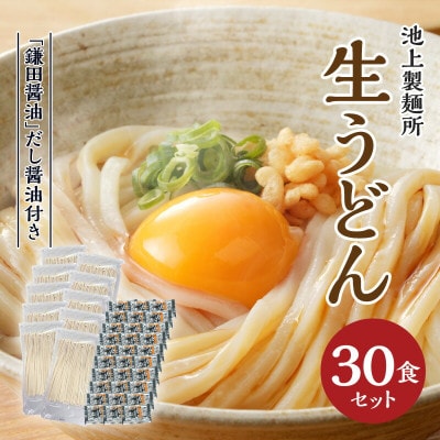 本家　池上製麺所　生うどん30食(鎌田だし醤油付)