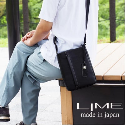 LIME(ライム)軽量エンボスレザー 縦型ショルダー S [L-9073]　color:ブラック