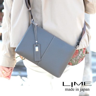 LIME(ライム)軽量エンボスレザー サコッシュ [L-9070] color:グレー