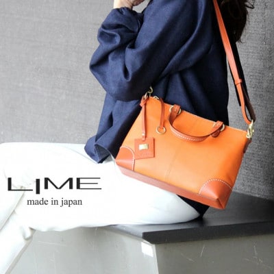 LIME(ライム)シルキーレザー 2wayミニバッグ [L-1936]　color:オレンジ