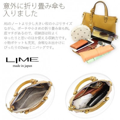 LIME(ライム)シルキーレザー 2wayミニバッグ [L-1936]　color:オレンジ