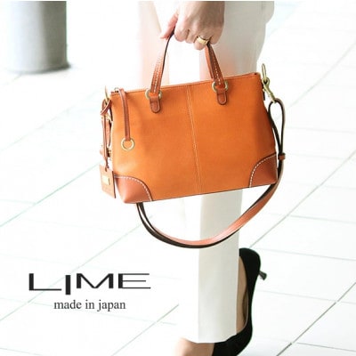 LIME(ライム)シルキーレザー 2wayミニバッグ [L-1936]　color:オレンジ