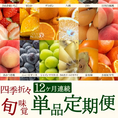 【発送月固定定期便】四季折々旬味覚!12ヶ月連続単品定期便♪全12回
