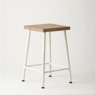 槙塚鉄工所 School stool Low 白 - スクールスツール -