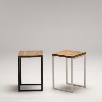 槙塚鉄工所 Mashikaku stool 黒 ーマシカクスツールー