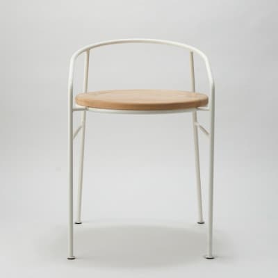 槙塚鉄工所 Round Chair 白 - ラウンドチェア -