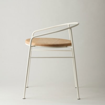 槙塚鉄工所 Round Chair 白 - ラウンドチェア -