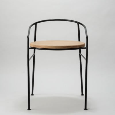 槙塚鉄工所 Round Chair 黒 - ラウンドチェア -