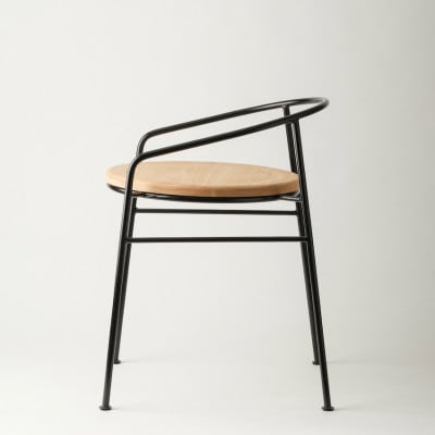 槙塚鉄工所 Round Chair 黒 - ラウンドチェア -